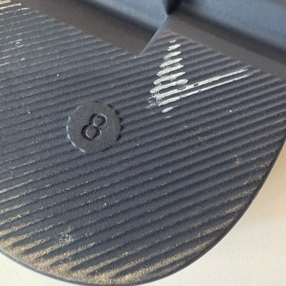 Seven7 navy white chunky slide sandals size 8 puffy strap - Picture 9 of 10